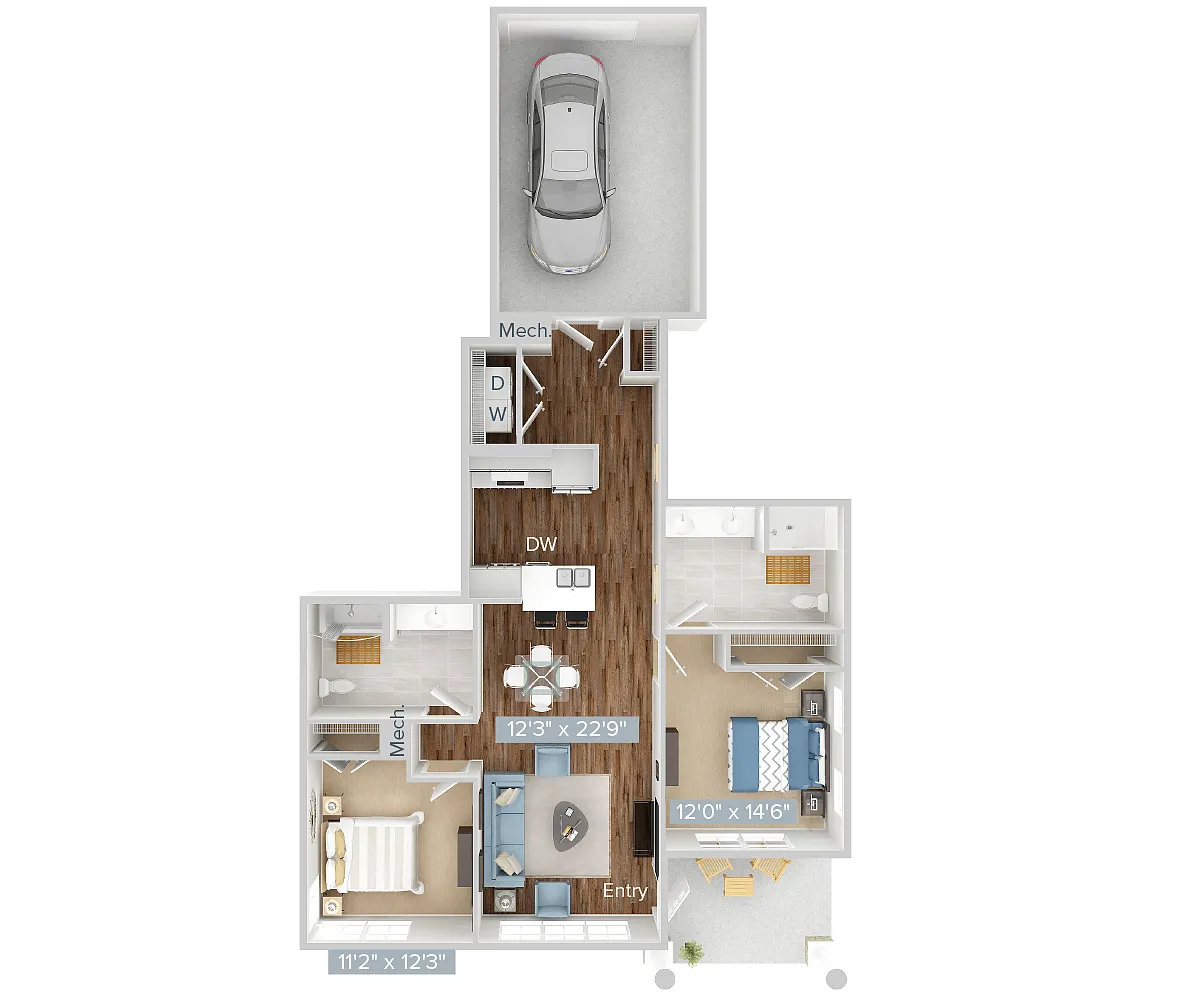 Floor plan B1-HP-1166