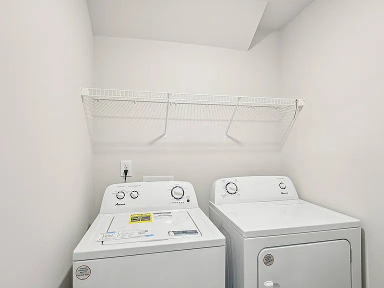 Full size washer and dryer in every home.