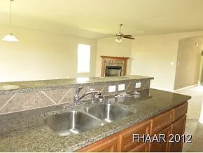 This is great stainless steel double sinks, faucet, sprayer, counter, & cabinets.