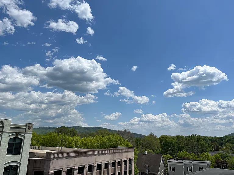 View from fire escape facing Mt Tom.