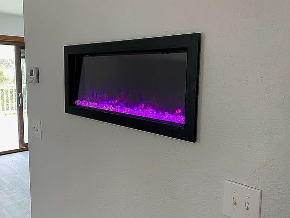 custom electric fireplace