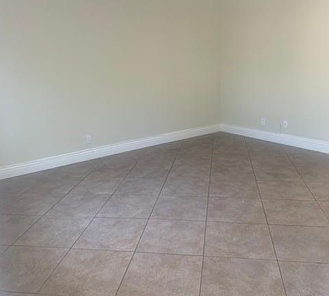 Living room tile flooring. New paint