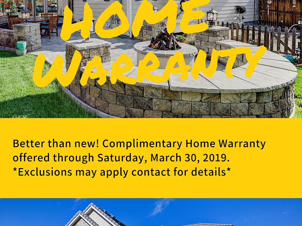 Home Warranty Included! 