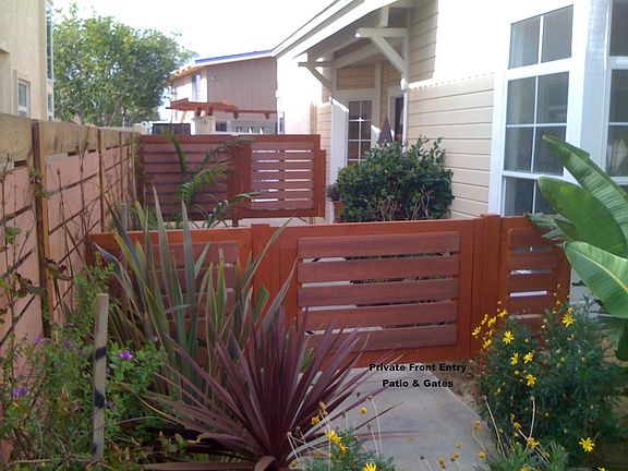 Private gated front patio
