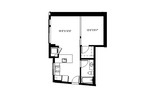 Floor plan 1 Bedroom - A9