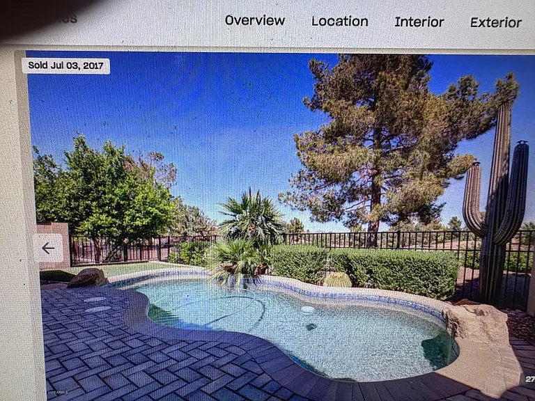 Pool with views to golf course.