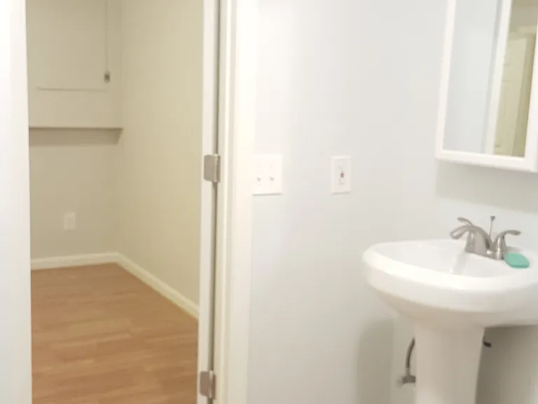 Bathroom and entrance to bedroom