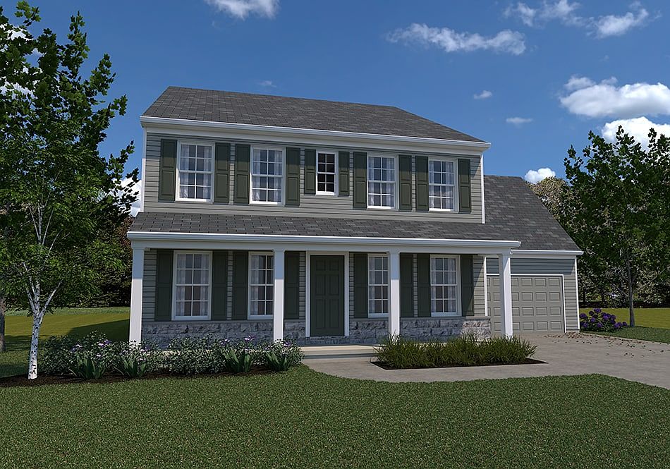Glen Mary American Elevation Optional Garage Door Shown