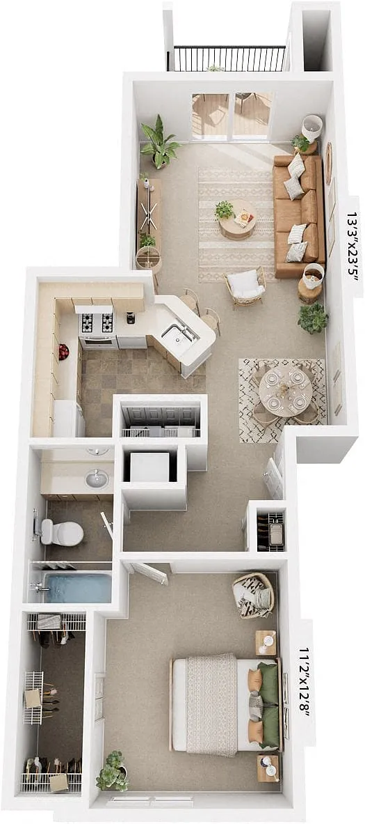 Floor plan One Bedroom