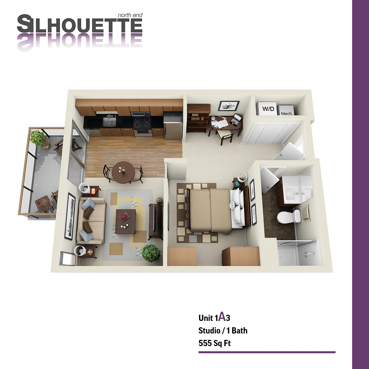 Floor plan 1A3 Convertible