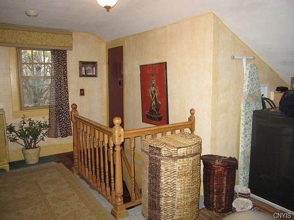 Upstairs has two rooms that serve as extra space in the home.