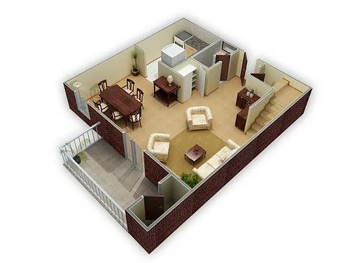Floor plan 2 Bedroom Townhouse