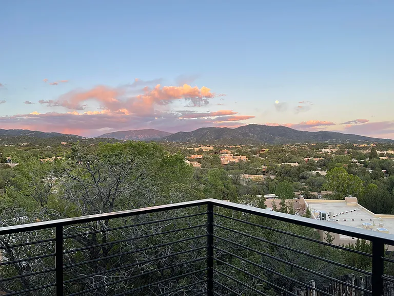 Sunset view with full moon from the back upper deck