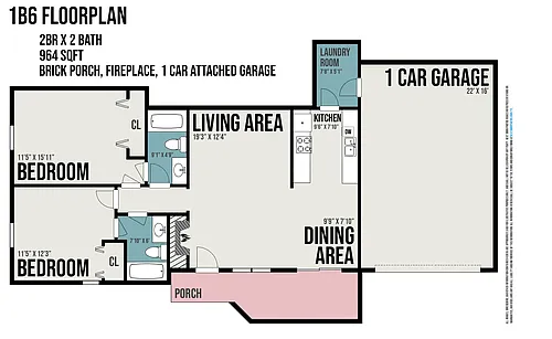 Floor plan 1B6 Townhome