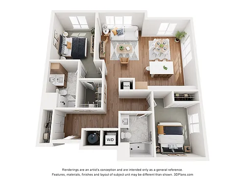 Floor plan 2 Bed