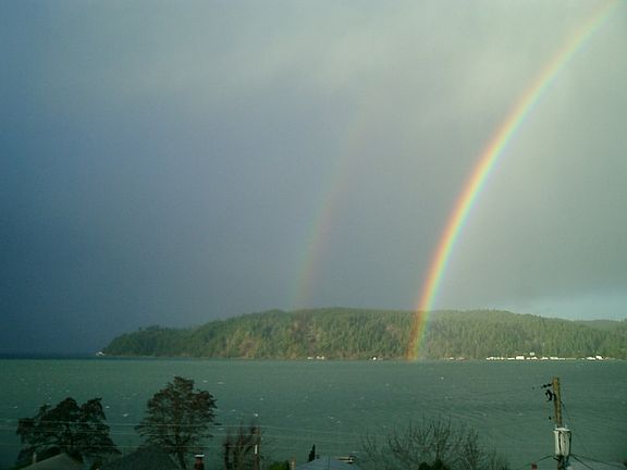 Rainbows after weather change