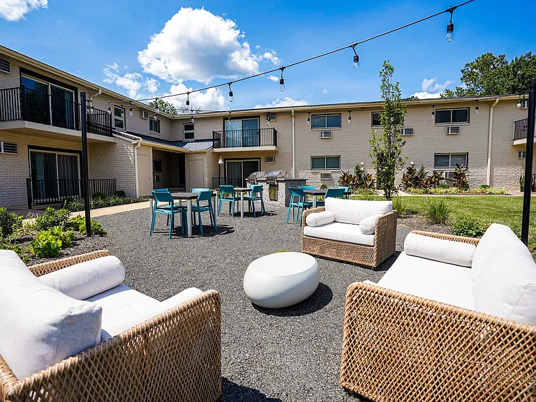Outdoor lounge and grilling terrace