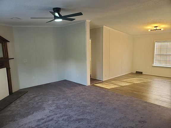 Living room and dining room