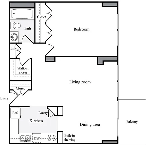 Floor plan 1 Bedroom I