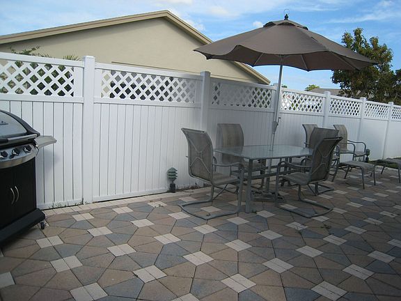 large pavered patio