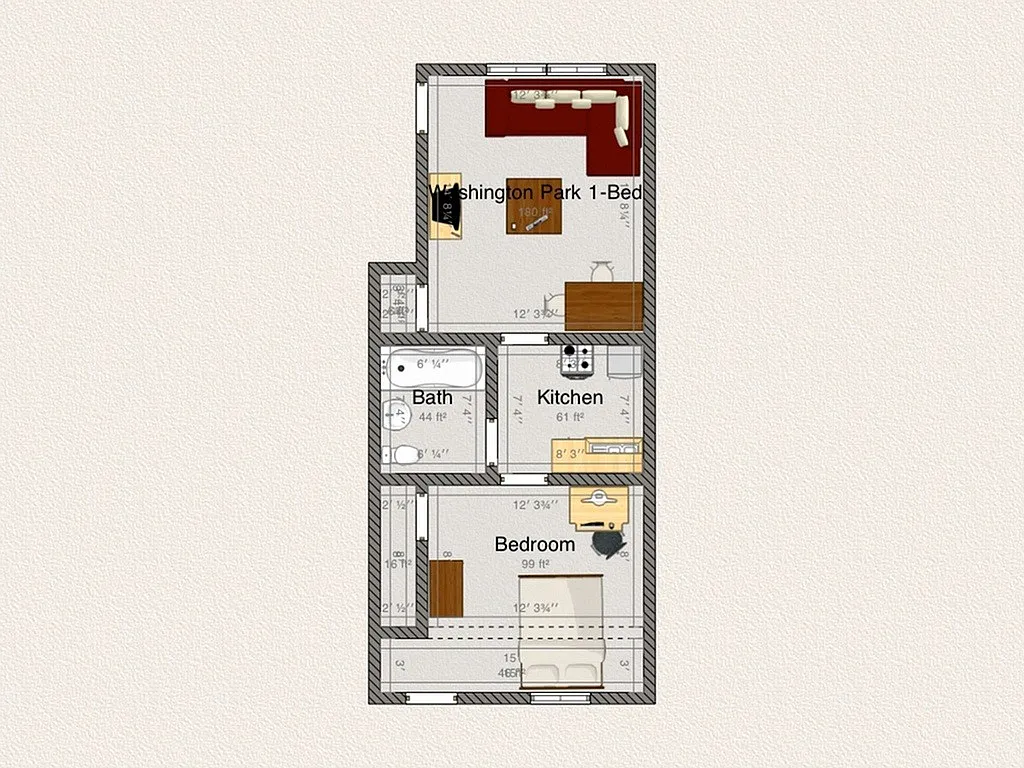 Floor plan 1 Bedroom