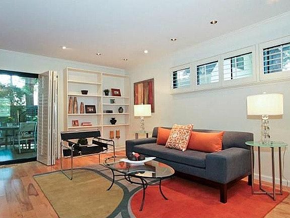 Living room, looking towards patio