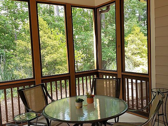 Screened back porch with Fan