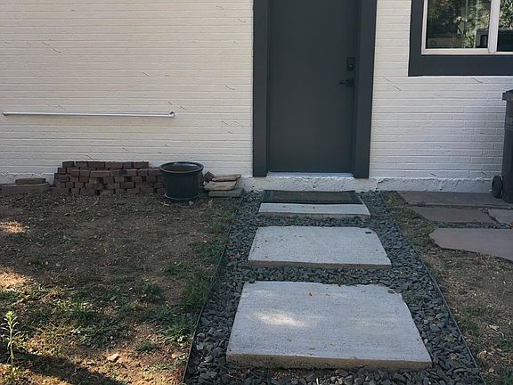 Private entrance through garage