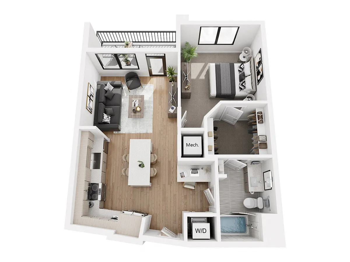 Floor plan 1BR-G.1