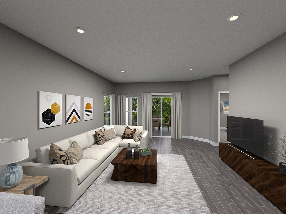 Living room in the Sycamore floorplan