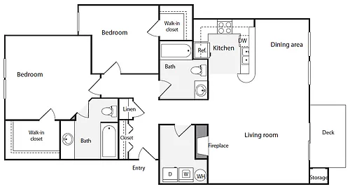 Floor plan 2BD/2BA