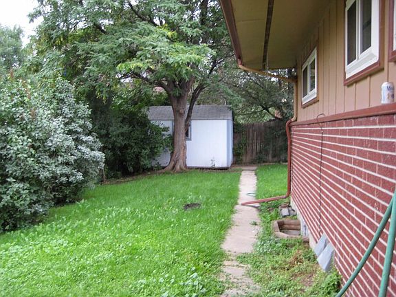 East side of the fenced back yard