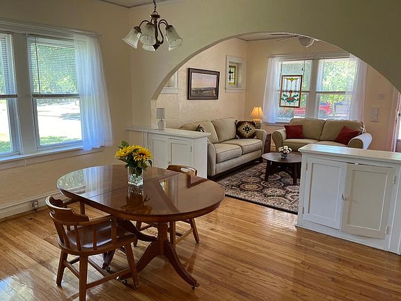 Separate dining room with space for office/computer corner. Gleaming refinished oak hardwood floors. Optional table, 4 chairs.