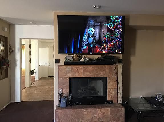 Fireplace in family room
