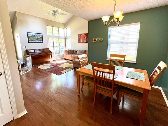 Dining area and family room.