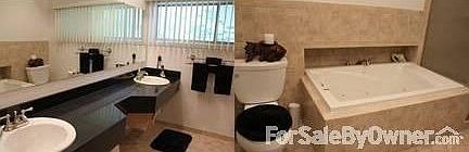 Completely new main bathroom jetted tub : Jetted soaking tub, LCD wall mount TV, seperate shower, tw