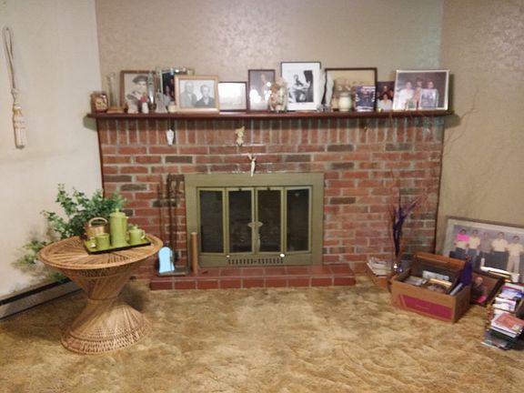 Dining room fireplace