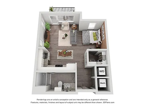 Floor plan The Serenity - Thrive Lofts
