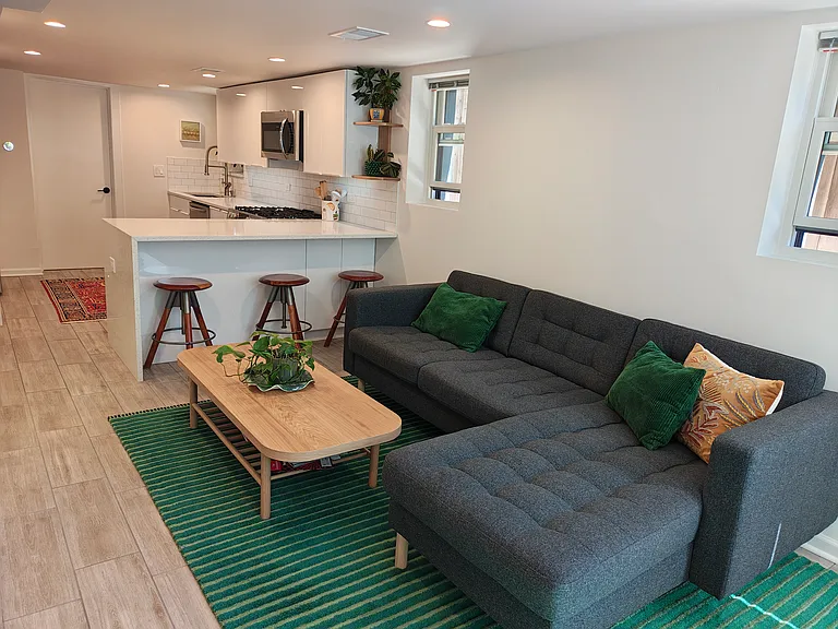 The living room area.