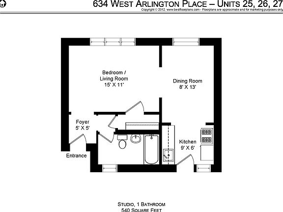 5th image of 634.5 W Arlington Pl #27
