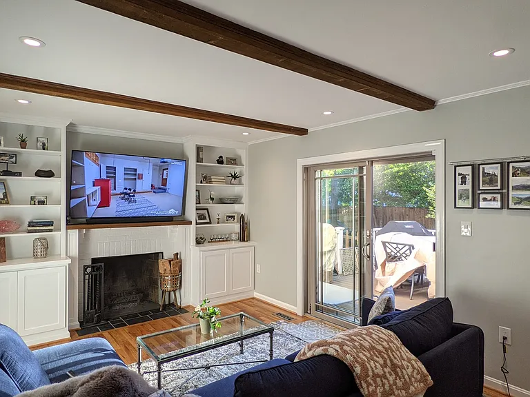 Family room with walk out to back yard