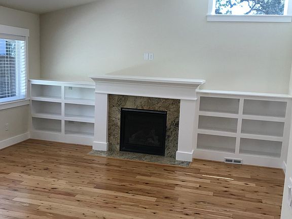 Fireplace with Built-in shelves