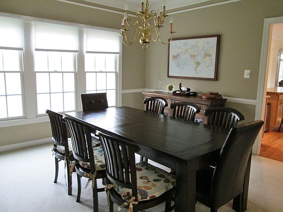 Open airy dining room
