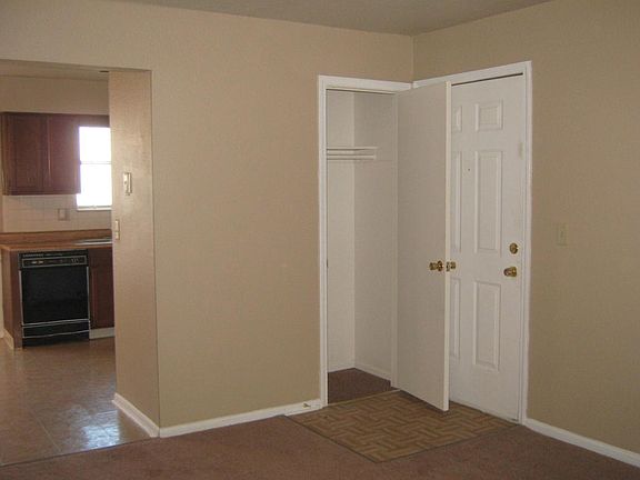 Living room w coat closet