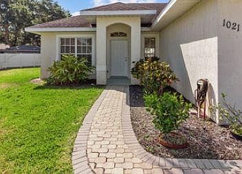 Walkway to the front door.