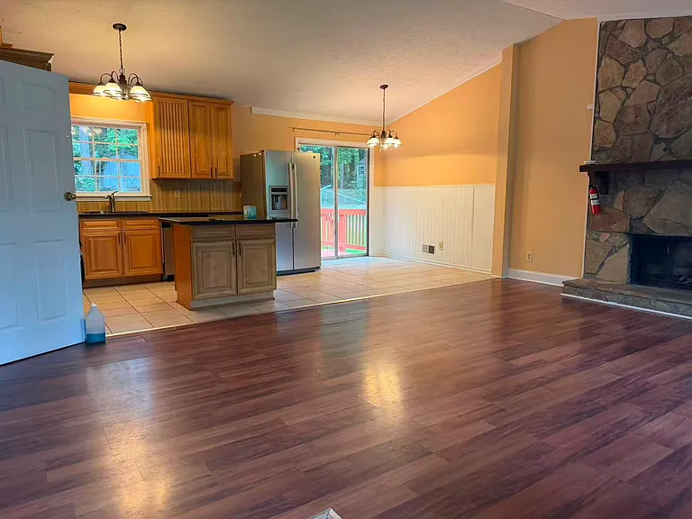 living room and kitchen