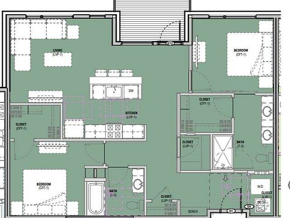 2 Bedroom 2 Bedroom