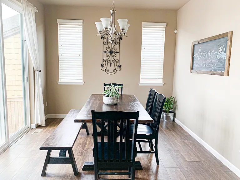 Dining room to the side of kitchen