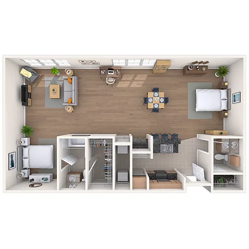 Floor plan Studio 0x1 1232 SF