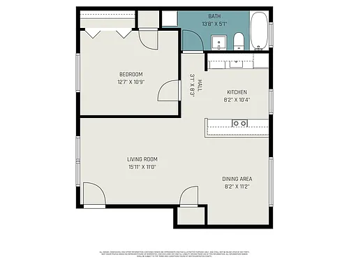 Floor plan 1-Bedroom
